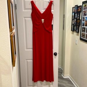 Cachet Long Red Dress Size 10